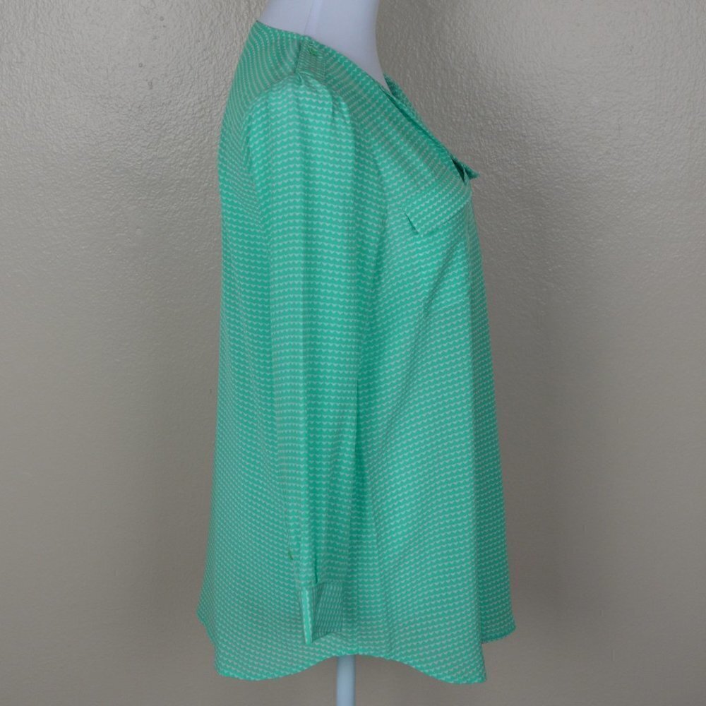 Joie Marlo Heart Print Blouse Silk - Picture 6 of 8